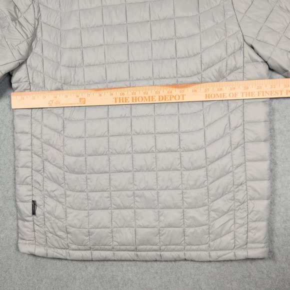 North Face Jacket Thermoball Eco Puffer Mens Medium Gray Full Zip EUC - Picture 11 of 12